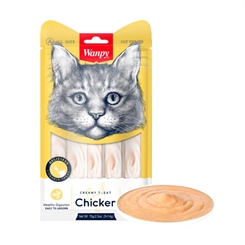 Wanpy Creamy Lickable Treat - Chicken 70g - 5x14g - godbid til katte